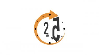 Beyaz arkaplanda 25 dakikalık zamanlayıcı sembolü renk biçimi izole edildi. 25 dakikalık zaman dairesi simgesi. Animasyon zamanlayıcı simgesi 25 dakika içinde. Saat, kronometre, pişirme zamanı etiketi. Hareket