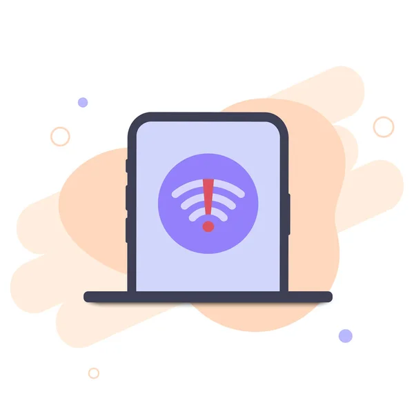 Keine Internetverbindung Drahtlose Verbindung Trennen Fehlerverbindung Wifi Schlechtes Signal Wifi — Stockvektor