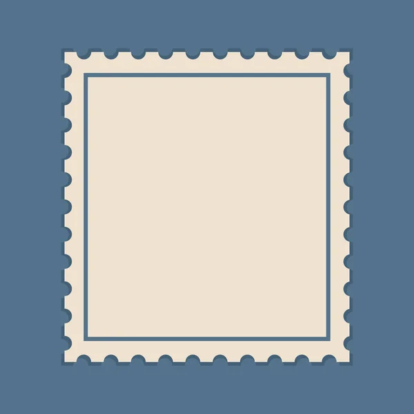 Blank Postage Stamp Icon Postage Stamp Frame Mail Envelope Empty — Stockvector