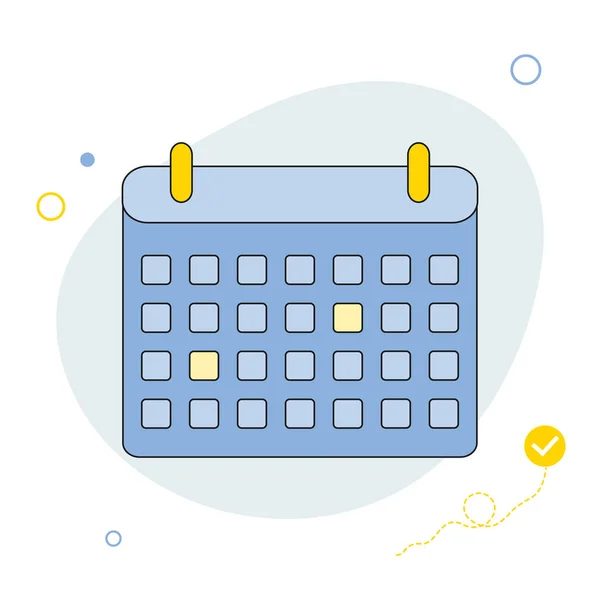 Kalenderflaches Symbol Modernes Konzept Für Geschäftsplanung Nachrichten Und Veranstaltungen Erinnerung — Stockvektor