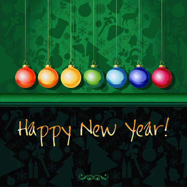 Happy New Year card — Stock Vector