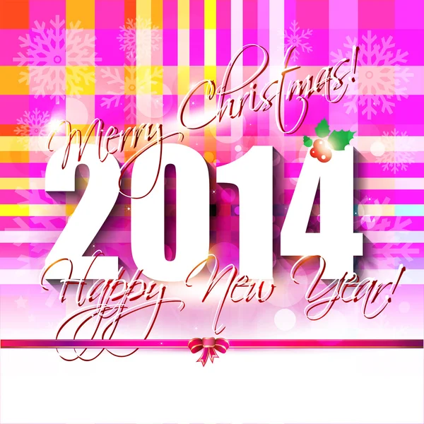 Happy New Year Card 2014 — стоковый вектор