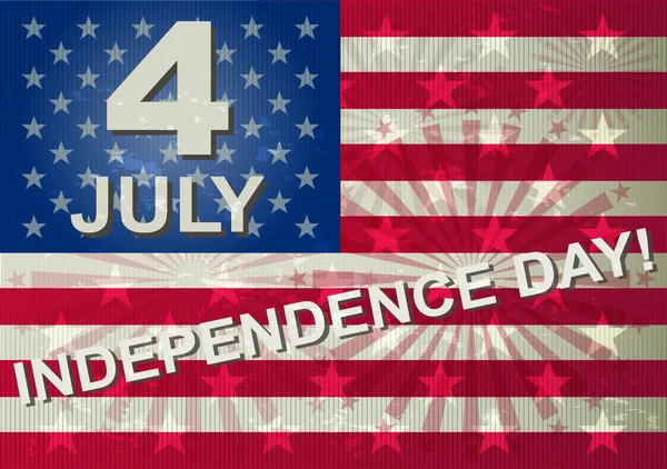 Dzień Niepodległości karty lub tła. 4 lipca. — Wektor stockowy