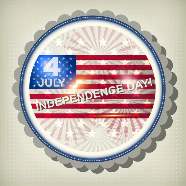 Tarjeta del Día de la Independencia o fondo. 4 de julio . — Archivo Imágenes Vectoriales