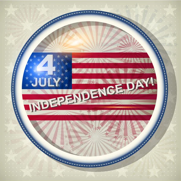 Carta di Giorno d'indipendenza o sfondo. 4 luglio . — Vettoriale Stock