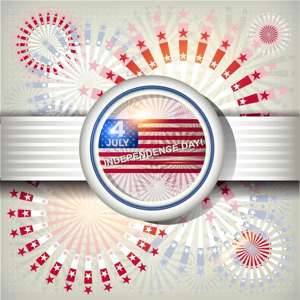 Independence Day card or background. July 4. — Stock Vector