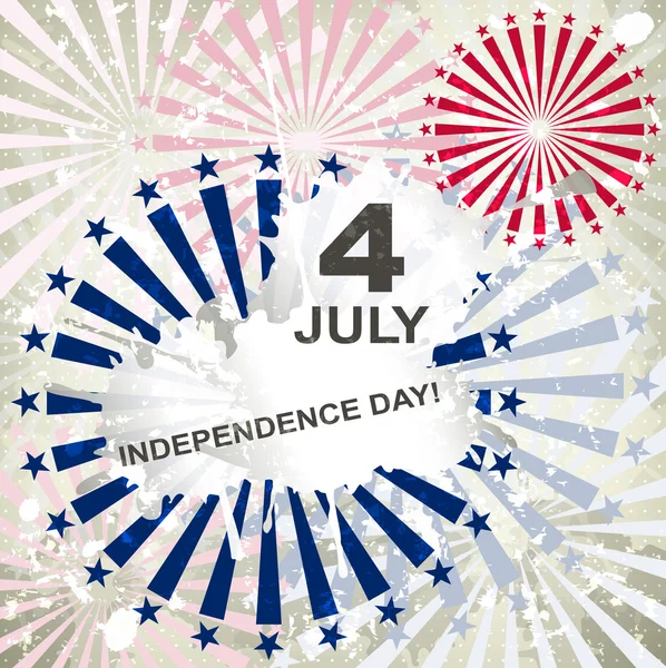 Dzień Niepodległości karty lub tła. 4 lipca. wektor. — Wektor stockowy
