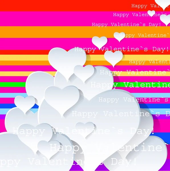 Heart Valentines Day background or card — Stock Vector