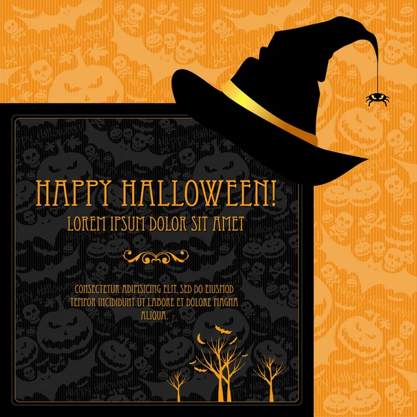 Halloween vector kaart of achtergrond — Stockvector
