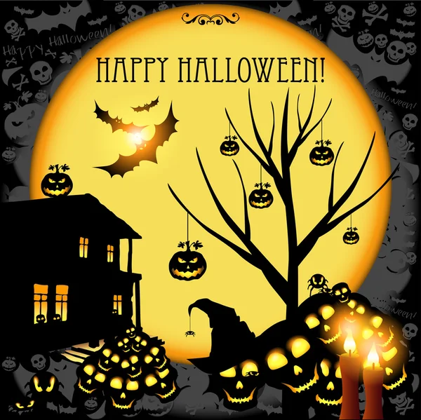 Halloween vektor kort eller bakgrund — Stock vektor