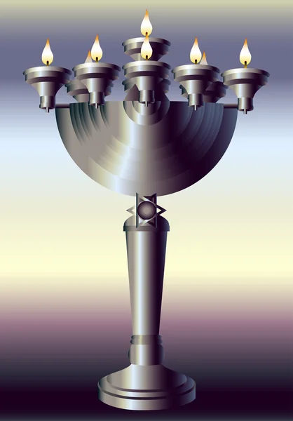 Irak Chanoeka menorah. — Stockvector