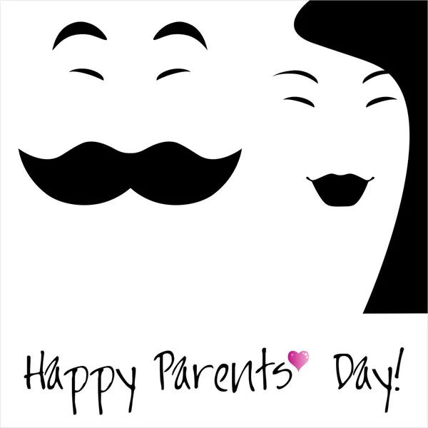 Φόντο ημέρα ευτυχείς γονείς ή κάρτα. — Διανυσματικό Αρχείο