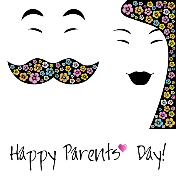 Šťastní rodiče den pozadí nebo karta. — Stockový vektor