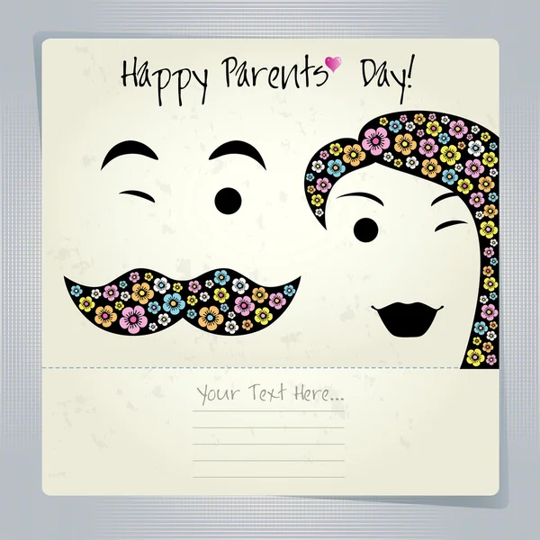 Happy Parents Day fundal sau card . — Vector de stoc