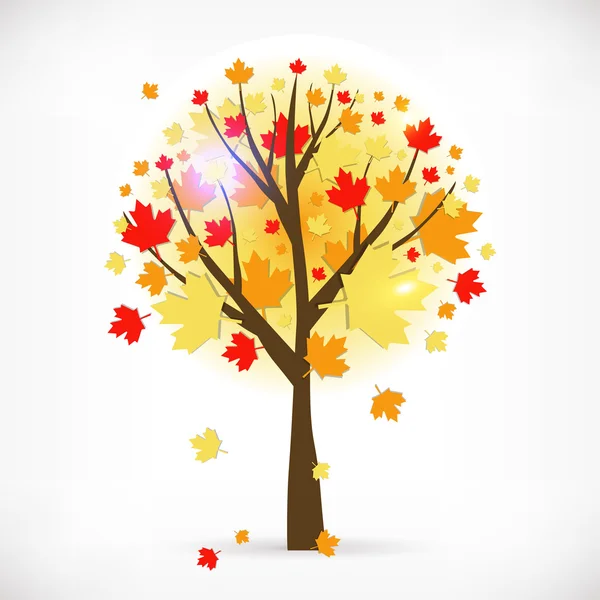 Bel arbre d'automne . — Image vectorielle