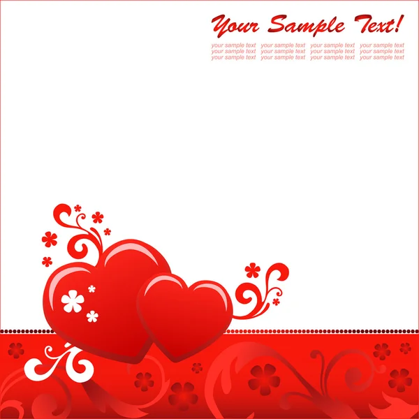 Heart Valentines Day background or card. — Stock Vector