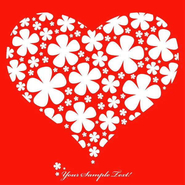 Corazón Día de San Valentín fondo o tarjeta . — Vector de stock