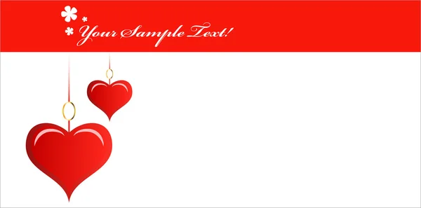 Coeur Valentines fond ou carte . — Image vectorielle