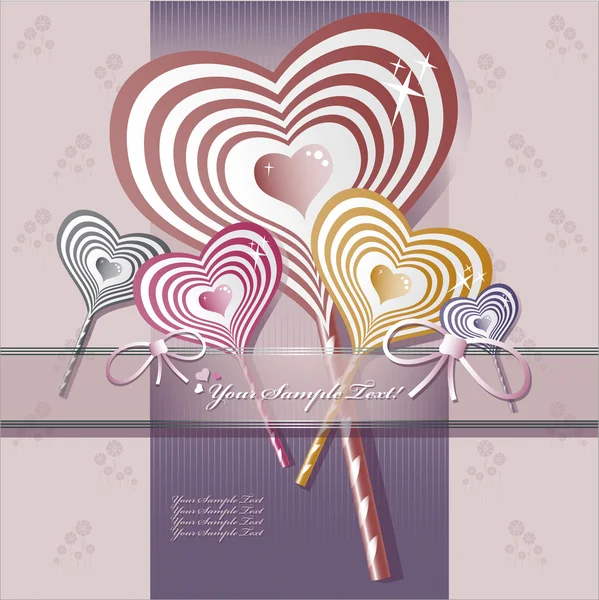 Heart Valentines Day background or card. — Stock Vector