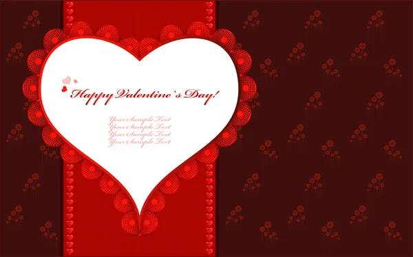 Szív Valentin napi háttér vagy kártya. — Stock Vector