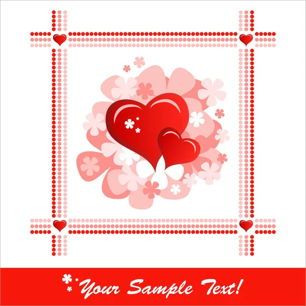 Heart Valentines Day background or card. — Stock Vector