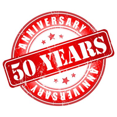 50 yıl yıldönümü damgası.