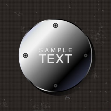 metal yuvarlak afiş