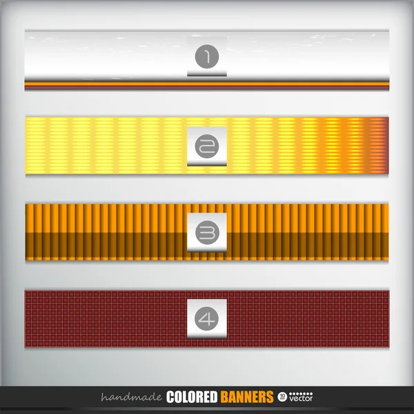 Conjunto de banners o barras — Vector de stock