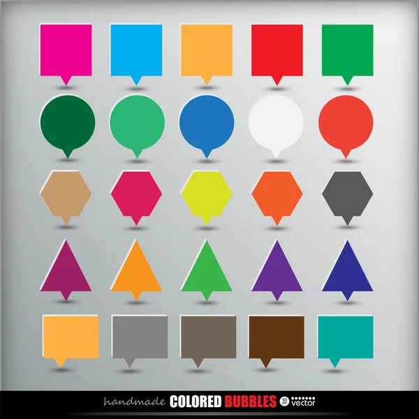 25 burbujas de color del habla . — Vector de stock