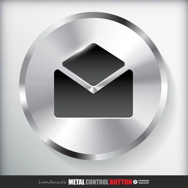 Botón de contacto de metal — Vector de stock
