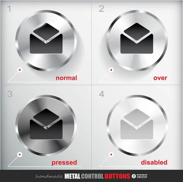 Metallkontakttaste — Stockvektor