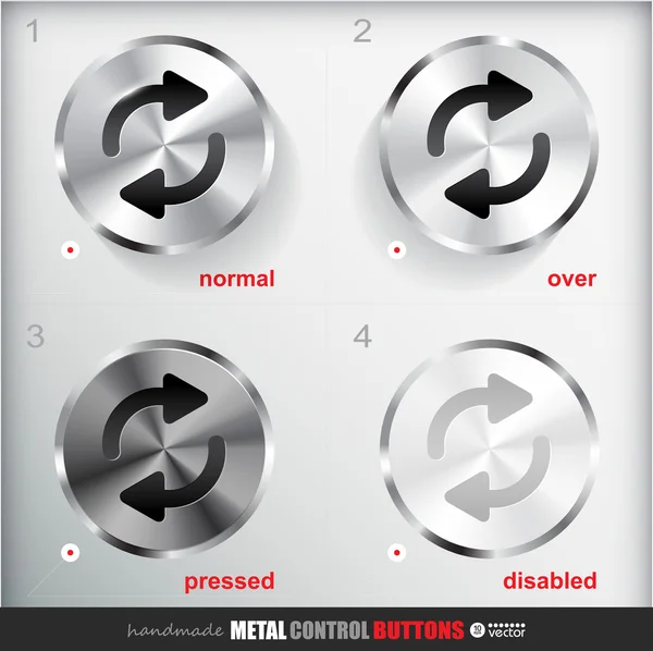 Metall-Reload-Taste — Stockvektor