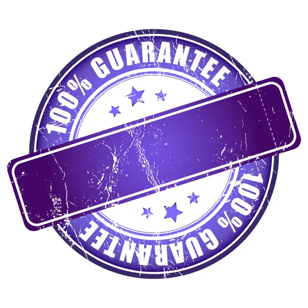 Violet garantie stempel — Stockvector