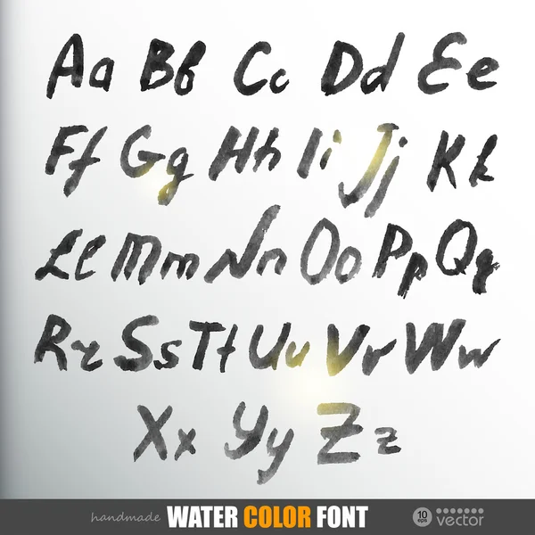 Akwarela alfabet, cyfry i symbole — Wektor stockowy
