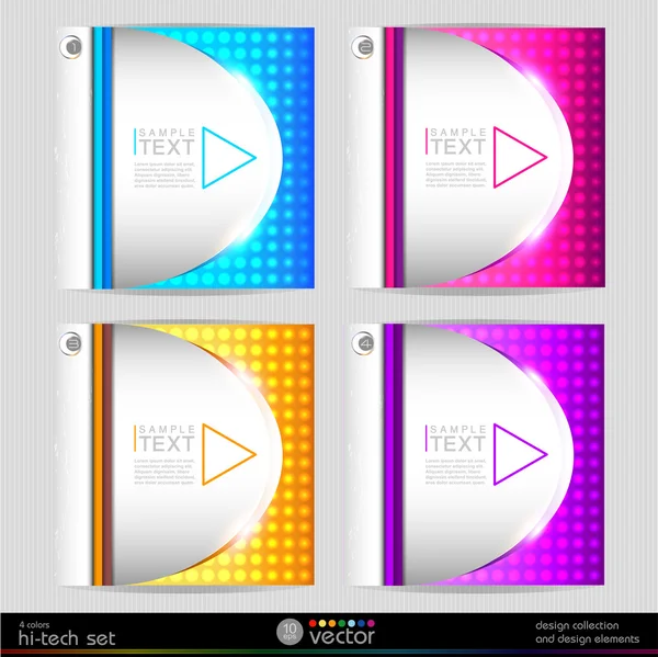 Banners coloridos — Vetor de Stock