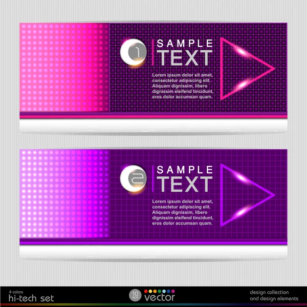 Banners coloridos — Vector de stock