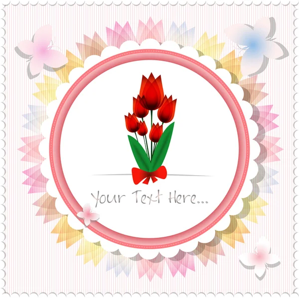 Tarjeta de tulipán — Vector de stock