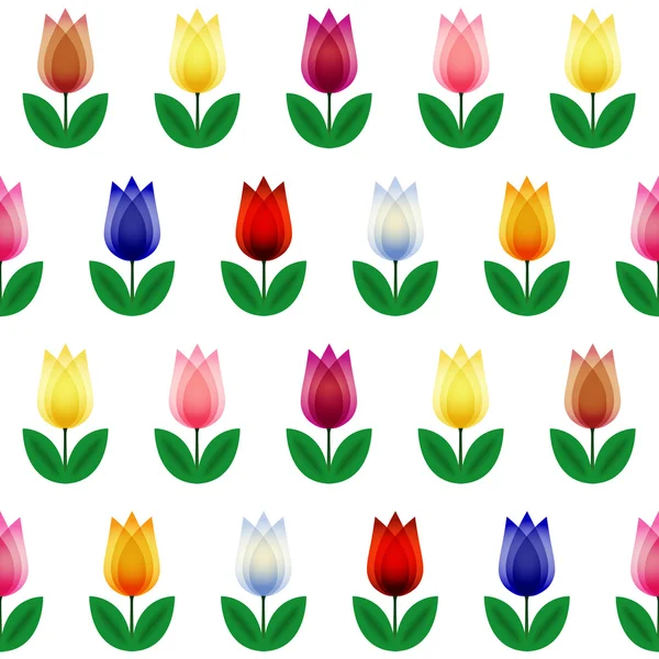 Pattern of tulips — Stock Vector