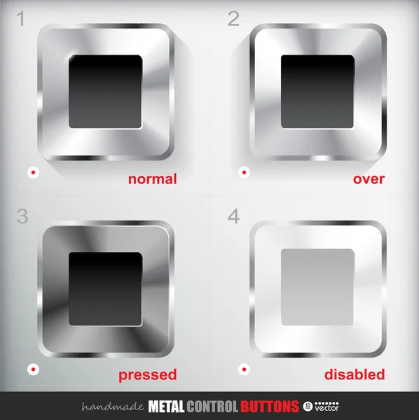 Buttonmetal κουμπί stop Royalty Free Εικονογραφήσεις Αρχείου