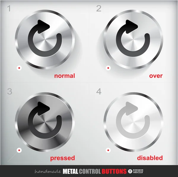 Metall-Reload-Taste Vektorgrafiken