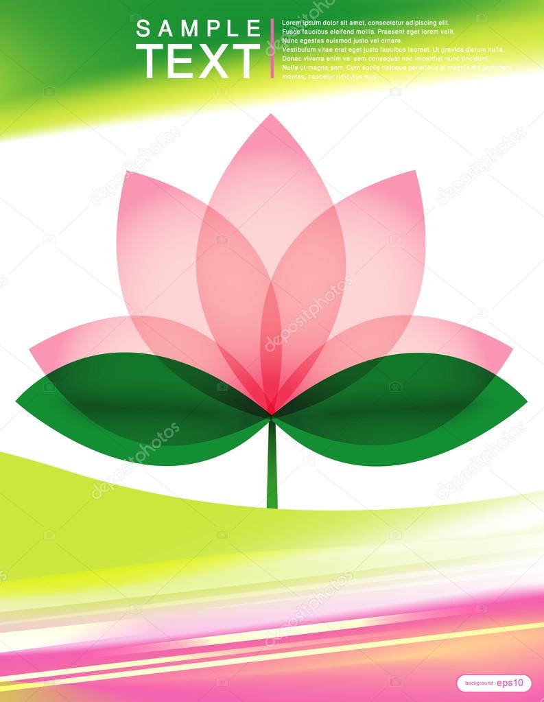 Lotus blossom background or card.