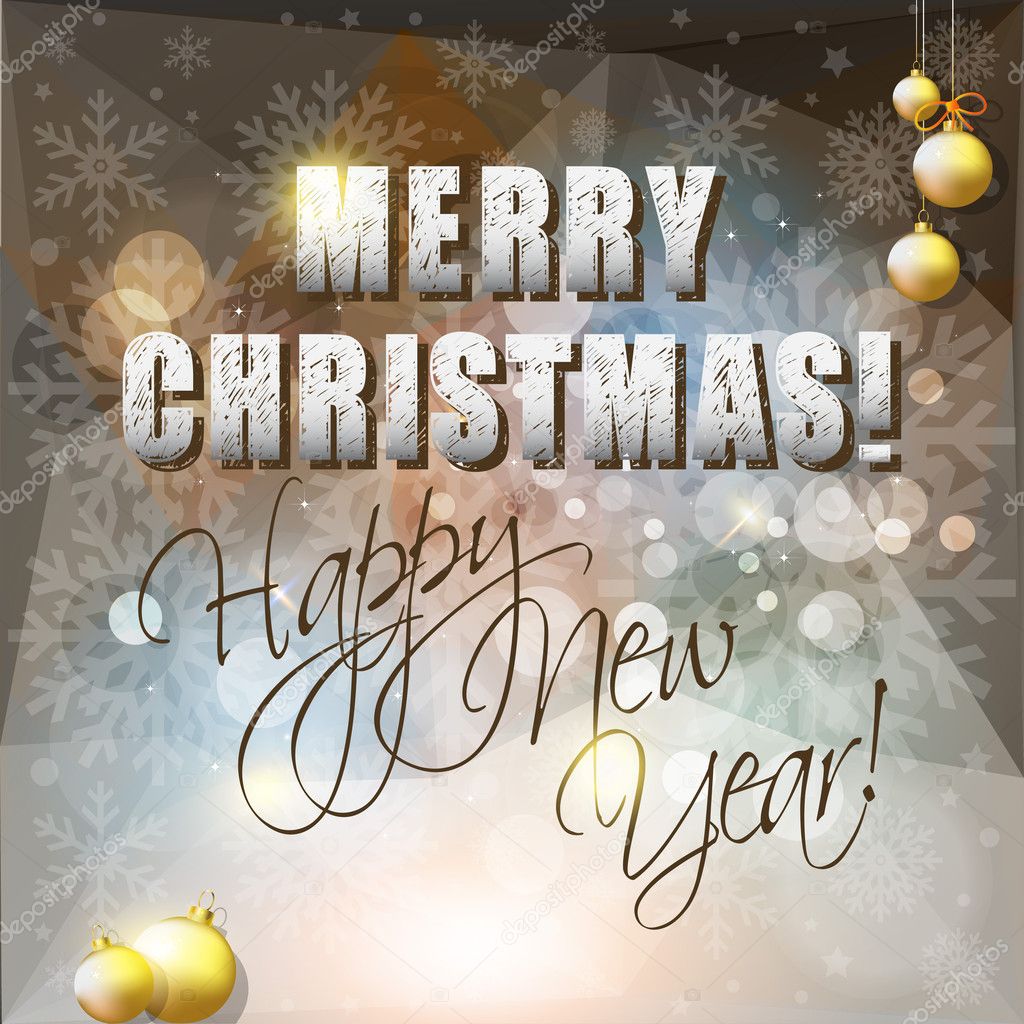 Merry Christmas and Happy New Year card