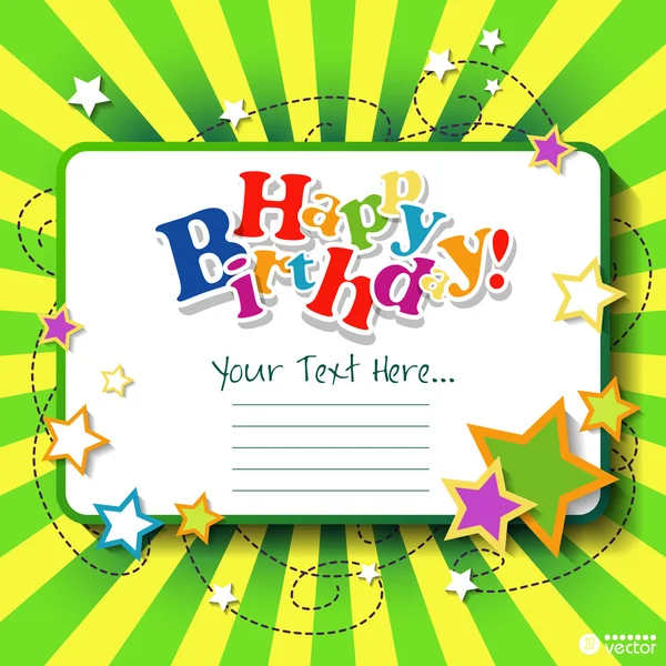 Happy birthday background or card — Stock Vector