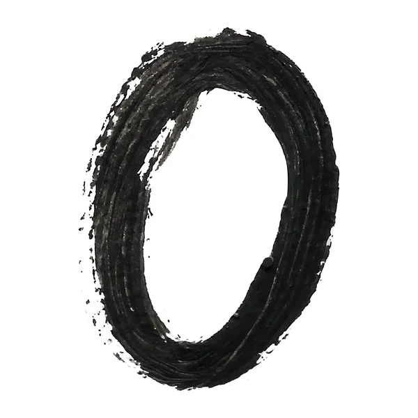 0 - Nombre écrit à la main noir sur fond blanc . — Image vectorielle