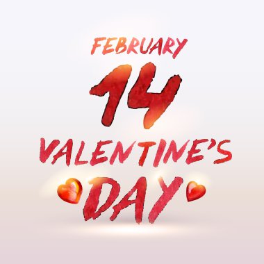 Sevgililer günü kartı veya arka plan suluboya boyalı.