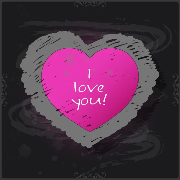 Happy Valentijnsdag kaart of achtergrond. 14 februari. Ik hou van jou. — Stockvector