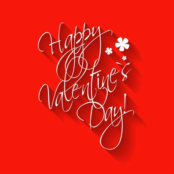 Happy Valentine's Day hand lettering card or background — Stock Vector