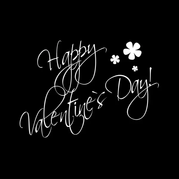 Happy Valentine 's Day hand lettering card or background — стоковый вектор