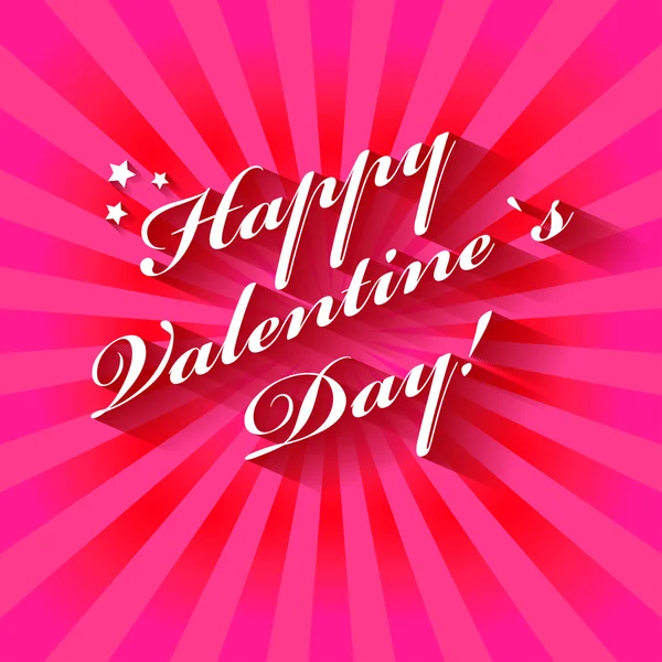 Feliz día de San Valentín tarjeta de letras de la mano o fondo . — Vector de stock