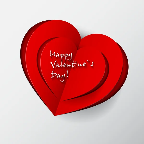 Happy Valentijnsdag - paper origami achtergrond of kaart. — Stockvector